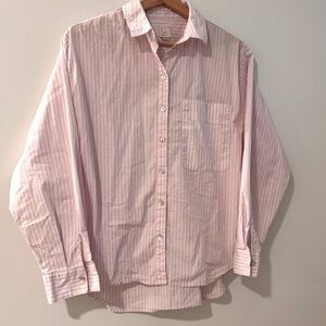 A new day pink and white striped button down size Small